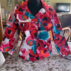 NWT. Rafaela Jacket.  Size large.  Great Print for Spring!